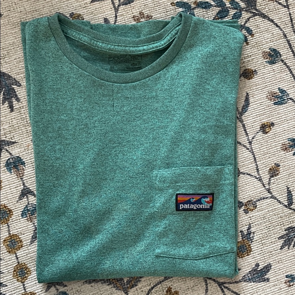 Patagonia Teal Crew Neck T-Shirt